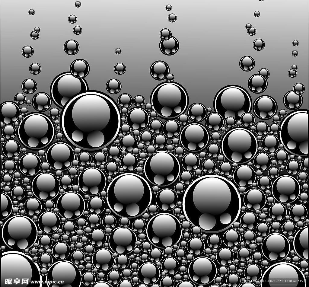超酷质感的水泡矢量素材