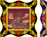 云锦铜花框