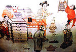 河北张家口宣化辽墓壁画-茶道图