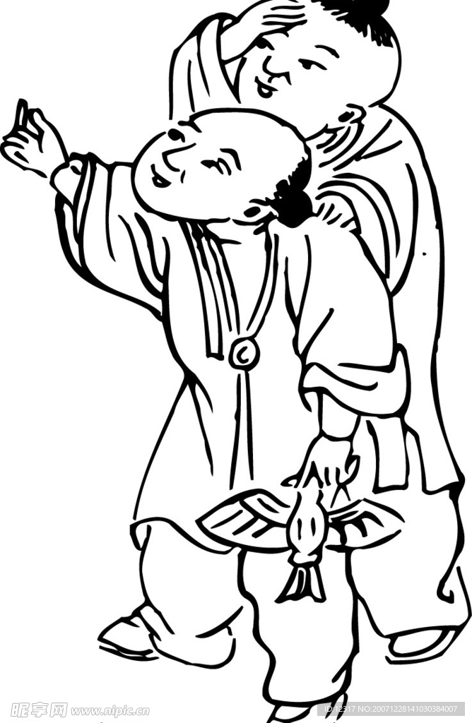 传统百子图