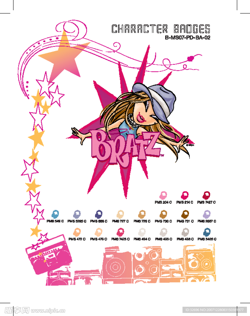 潮流卡通女性矢量素材