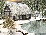 油画 雪景