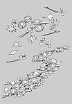 日本风格矢量植物以及部分动物素材