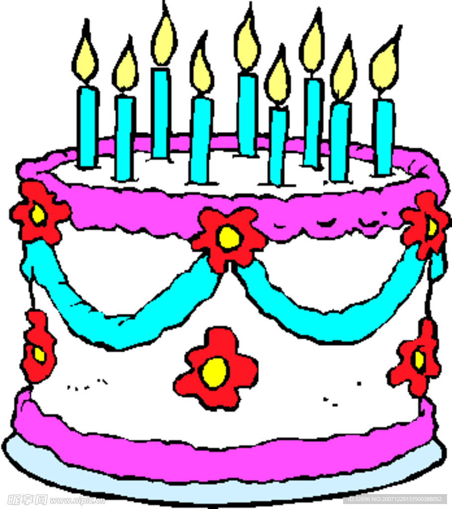 矢量生日蛋糕