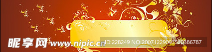 金色华丽花纹矢量素材5