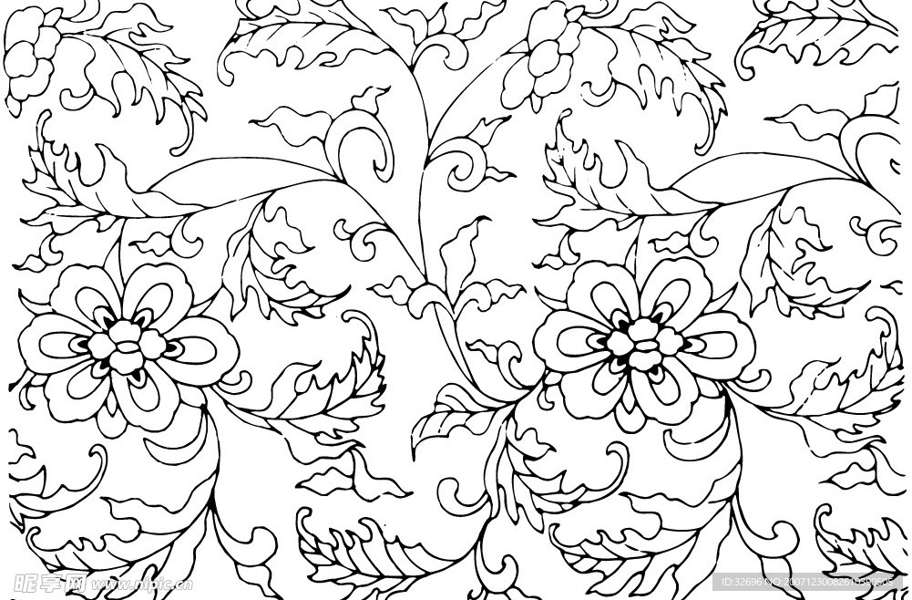 矢量花纹花边素材