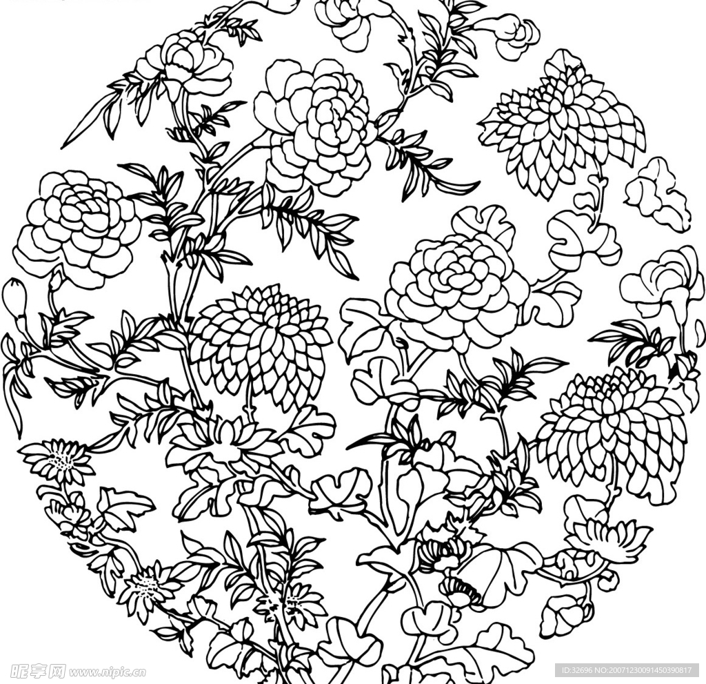矢量花纹花边素材