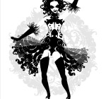 女性与花纹潮流矢量素材-7