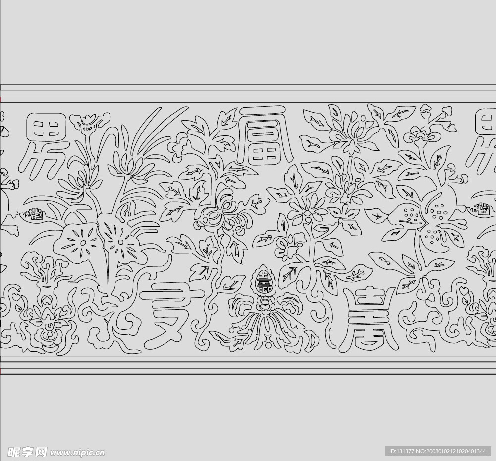 中国古典富贵花纹矢量图案