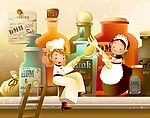 精美卡通插画风格矢量素材09