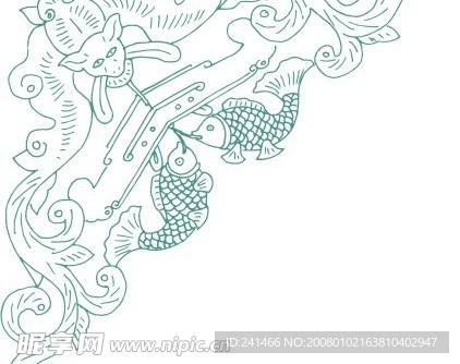 鱼纹边框