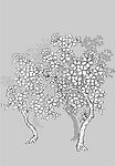 日本风格矢量植物以及部分动物素材