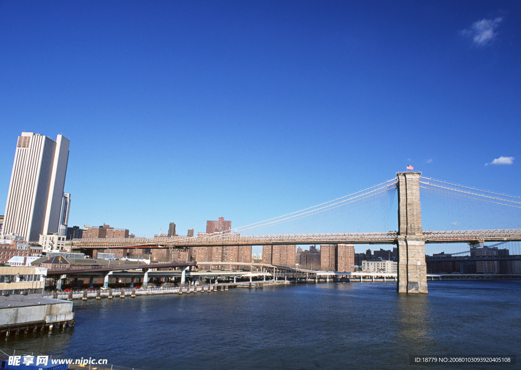 美国城市街景—布鲁克林桥