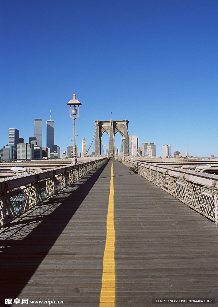 美国城市街景—布鲁克林桥