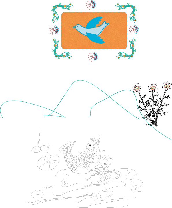 鱼纹花纹鸽纹