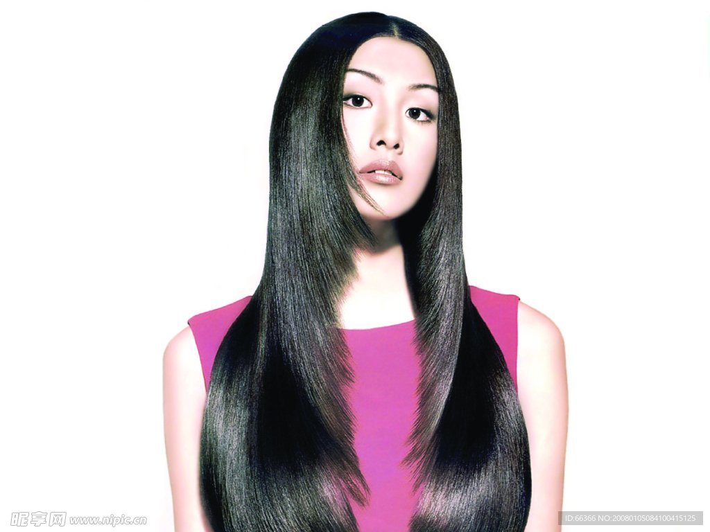 柔顺长发美女