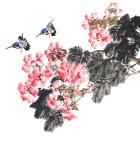 彩墨花鸟