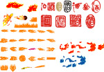 矢量　火焰图形