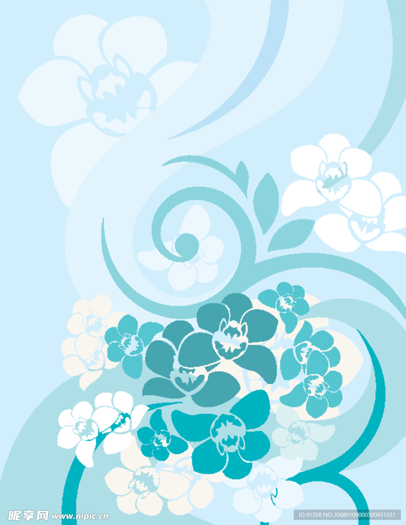 2008最新矢量时尚花纹EPS AI