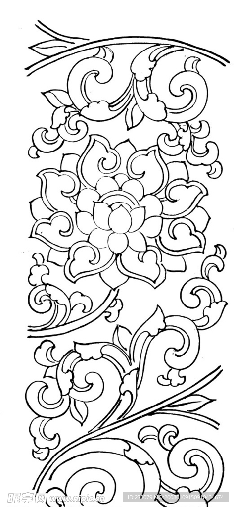 矢量花纹花边