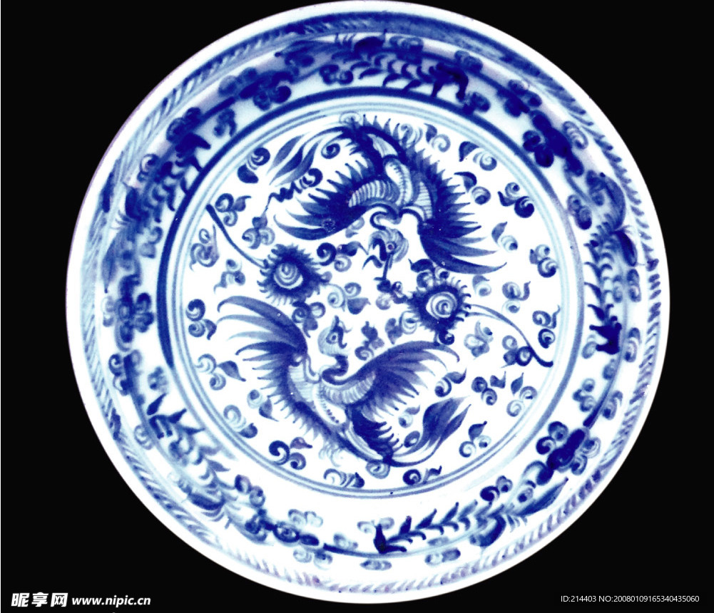 青花盘子