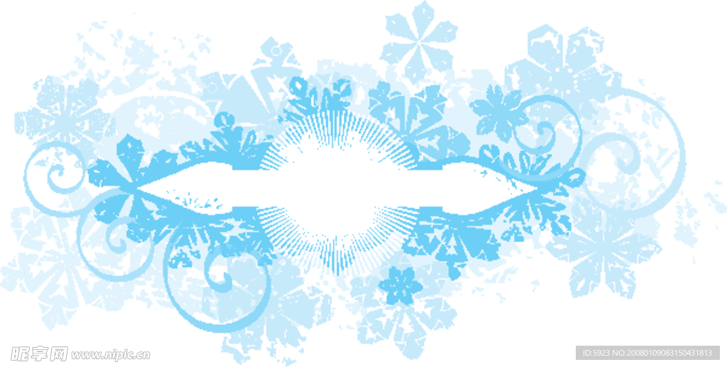 冬季花纹banner