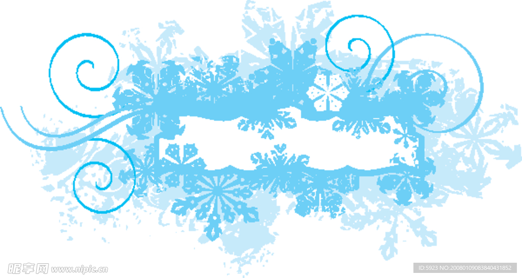 冬季花纹banner