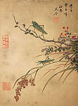 马荃花鸟图