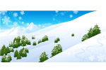 雪山松树