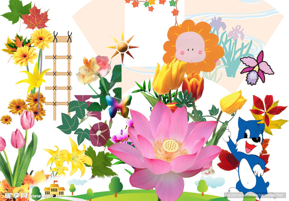 分层花和边框