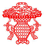 剪纸-花篮