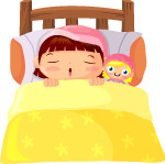 正在睡觉的小女孩
