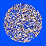 中国古典圆形金龙