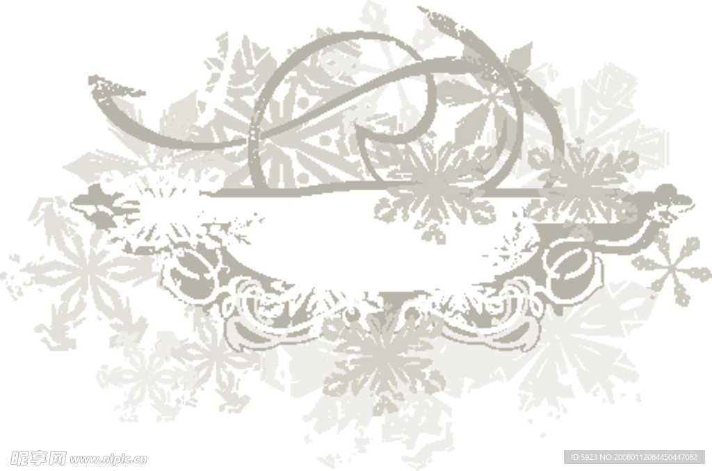 冬季花纹banner