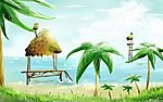 美丽的儿童插画背景图12