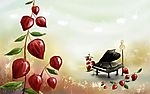 美丽的儿童插画背景图13