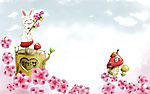 美丽的儿童插画背景图22