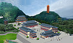 寺庙 鸟瞰图