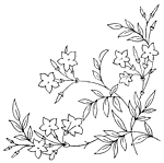 黑白花草花纹图案 设计 素材