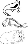 鸭、鱼、猪