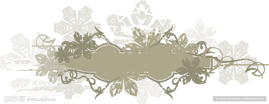 冬季花纹banner