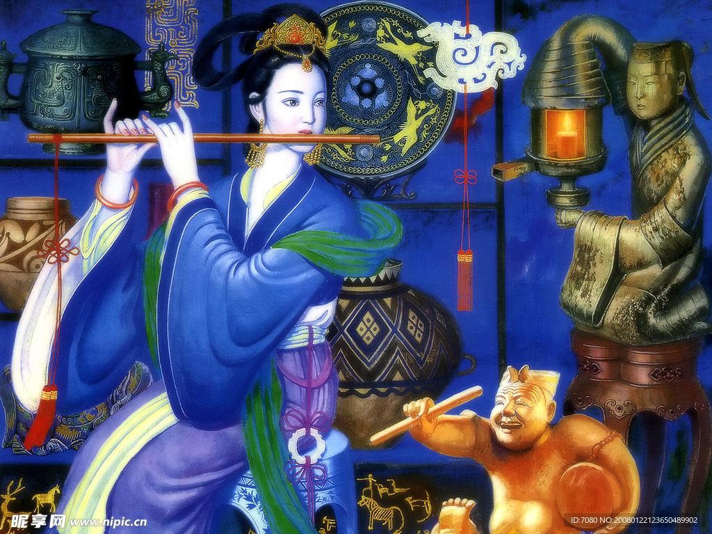 重彩美女