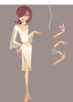 韩国经典插画漂亮妹妹3