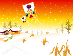 韩国风景矢量图