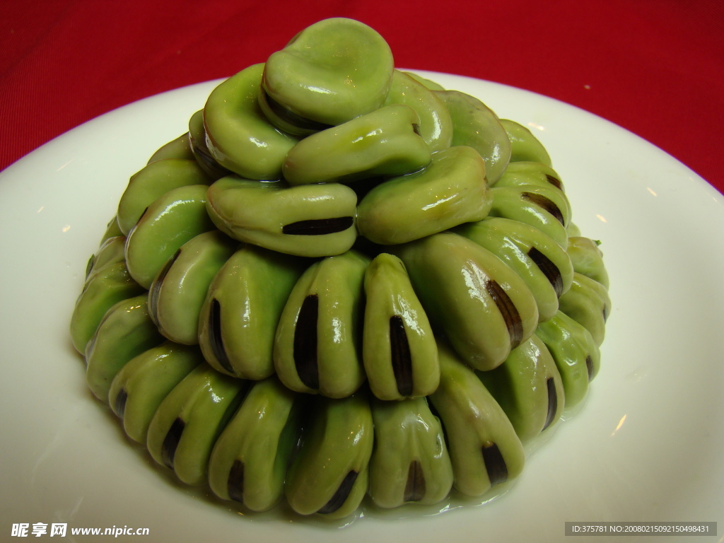 葱油淋蚕豆