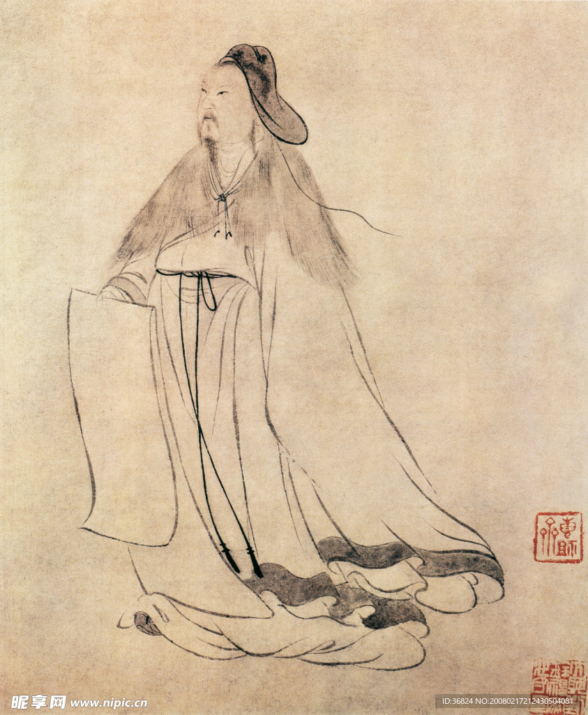 陶渊明像(部分)