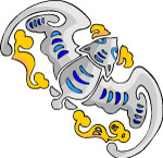 古代彩色图案-蚨