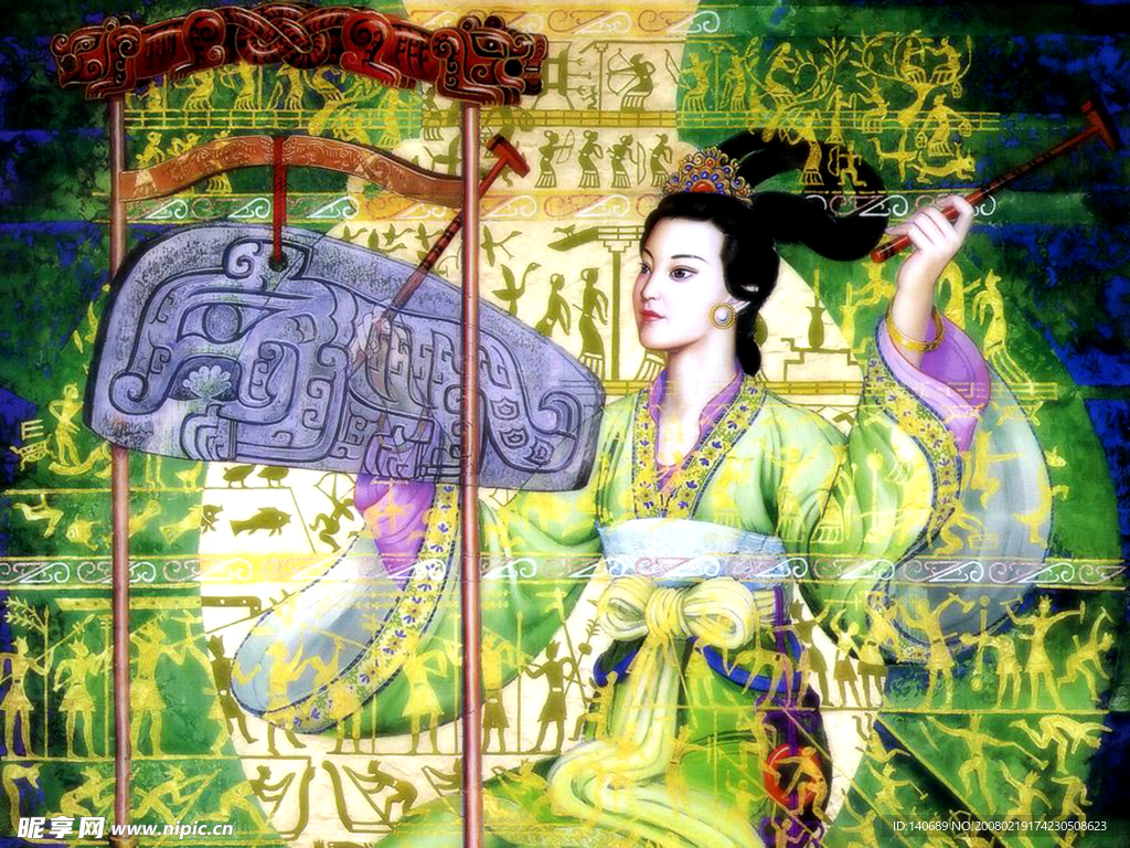 古典装饰画人物