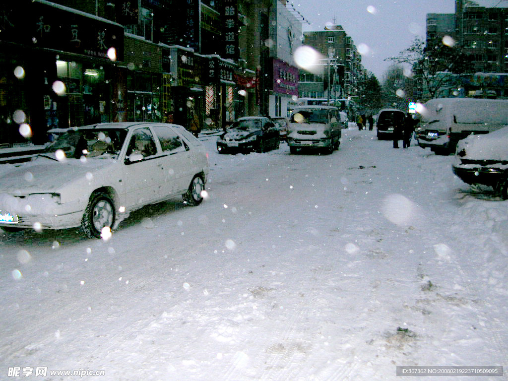 夜色雪景