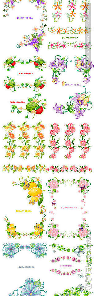 12种韩国花边角花